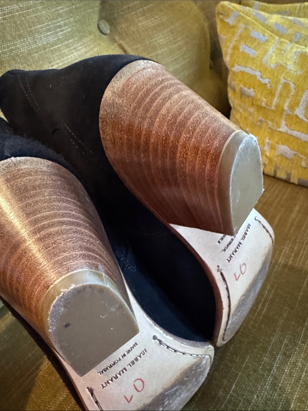 Isabel Marant Black Suede Ankle Booties - Picture 8 of 11